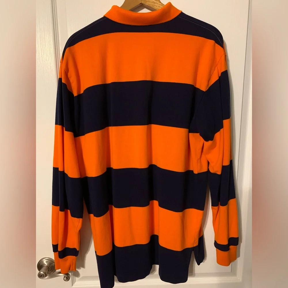 Ralph Lauren Men's Polo in Orange and Black Stripes - Picture 3 of 3